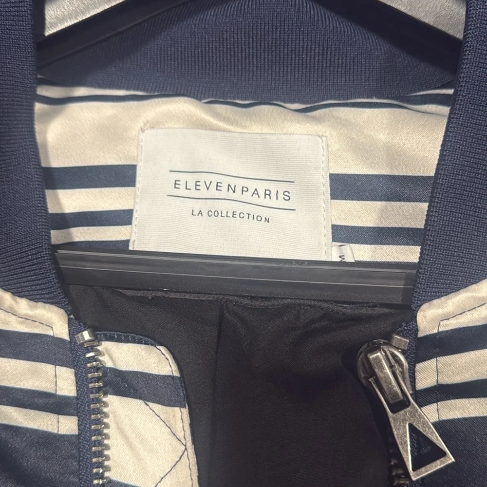 Eleven Paris Multicolor Striped Bomber Jacket - Picture 2 of 5